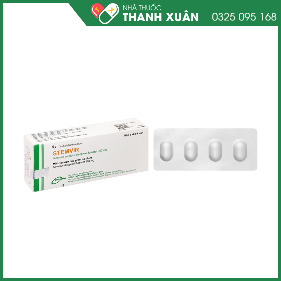 Stemvir 300mg trị nhiễm HIV-1, viêm gan B